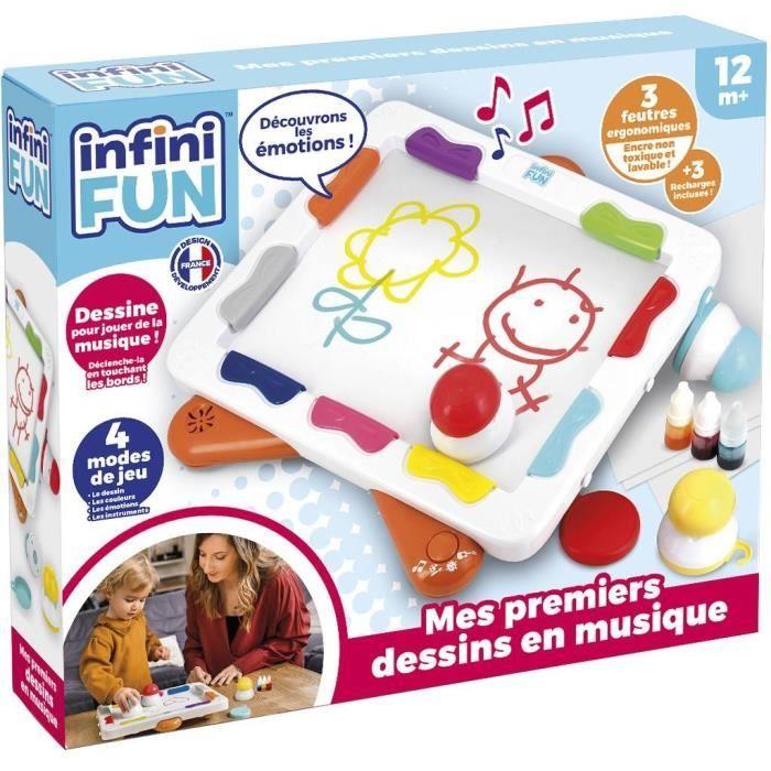 Jeu de coloriage - Infini Fun - Xylopad - Multicolore - 3 feutres ergonomiques - 12 mois et plus