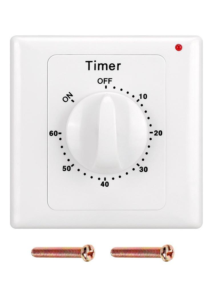 Water Pump Timer Switch Socket Household Power Control Mechanical Type 60-minute Countdown To Turn Off and Automatic Power Off