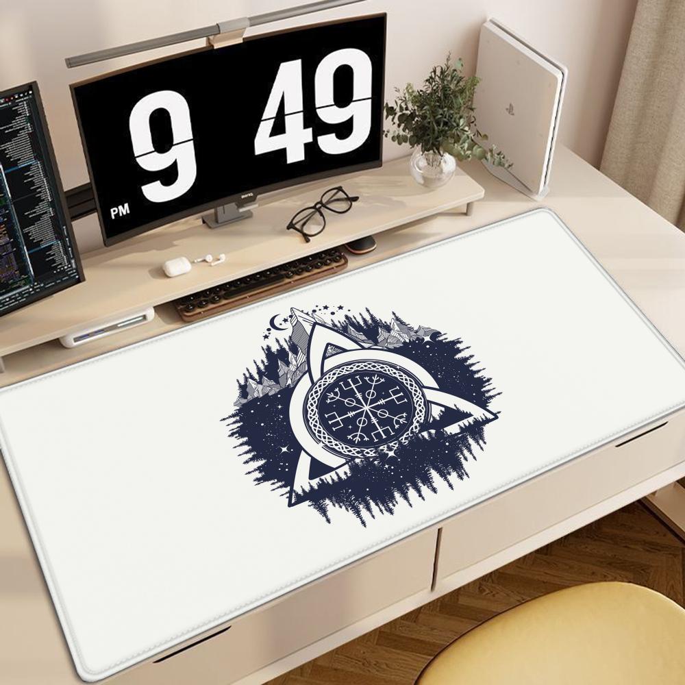VikingVegvisir Logo Mousepad INS Tide Large Thickened Mouse Pad Oversized Gaming Keyboard Notebook Table Mat for PC Computer