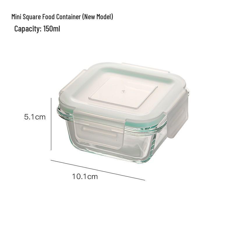 Термостойкий стеклянный ланч-бокс безопасный для микроволновой печи Герметичный прозрачный контейнер для хранения продуктов 790₽