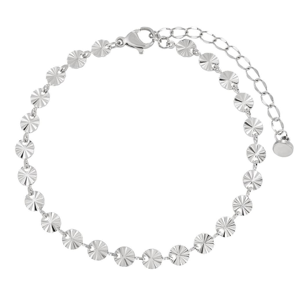 Bracelet Coréen Haut de Gamme Minimaliste à Paillettes Tournesol en Acier Titane Embossé pour Femmes