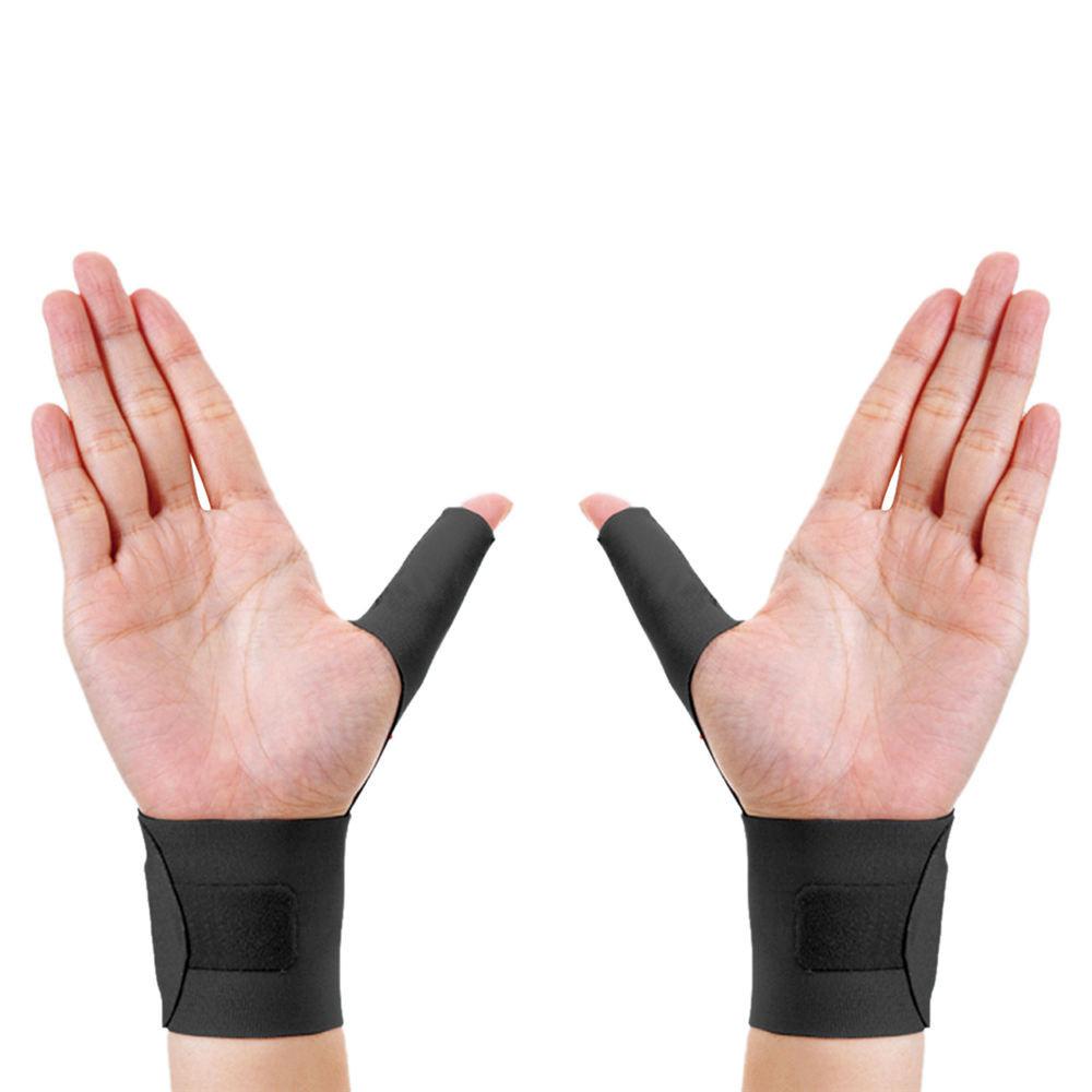 1Pair Thumb Wrist Support Brace,Elastic Arthritis Fingerless Glove for Pain Relief, Wrist Compression Sleeve Splint