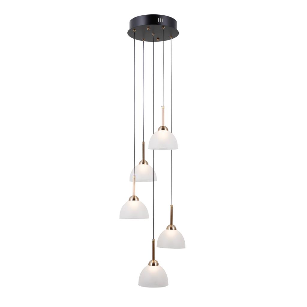 Lampa Wisząca Montiela Led Czarny Mat Alu Italux Pnd-34374-5-Bk