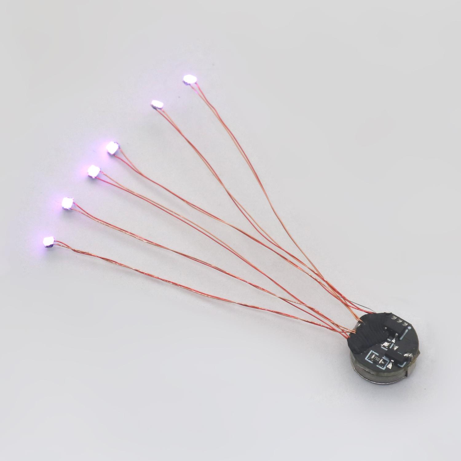

Magnetic control lamp Wired 5cm Led Magnetron Light Model w Battery Diy Car Toys Lighting Making Diorama Materials Gunda Robots 1 to 6 синий