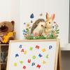Self-adhesive Wall Stickers Cute Rabbit Hedgehog Butterflies Flowers for Kids Room Bedroom Home Decor