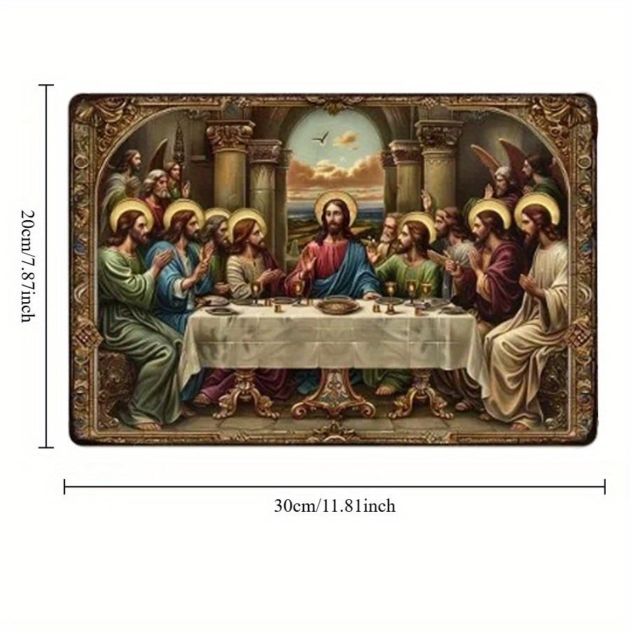 

2d Плоский 30*20см, Дерев яна прикраса на духовну тематику: Гарно виконана Таємна вечеря , для дому, кухні, саду, спальні, декору бару. 20x30cm