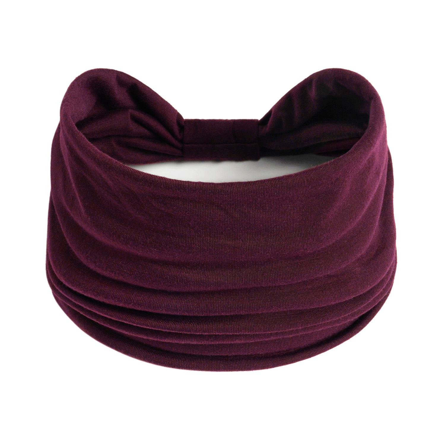 

Однотонная эластичная спортивная повязка на голову, широкая повязка на голову для йоги, антиперспирантная и впитывающая пот повязка-макарон, повязка на талию, женская. 1pcs