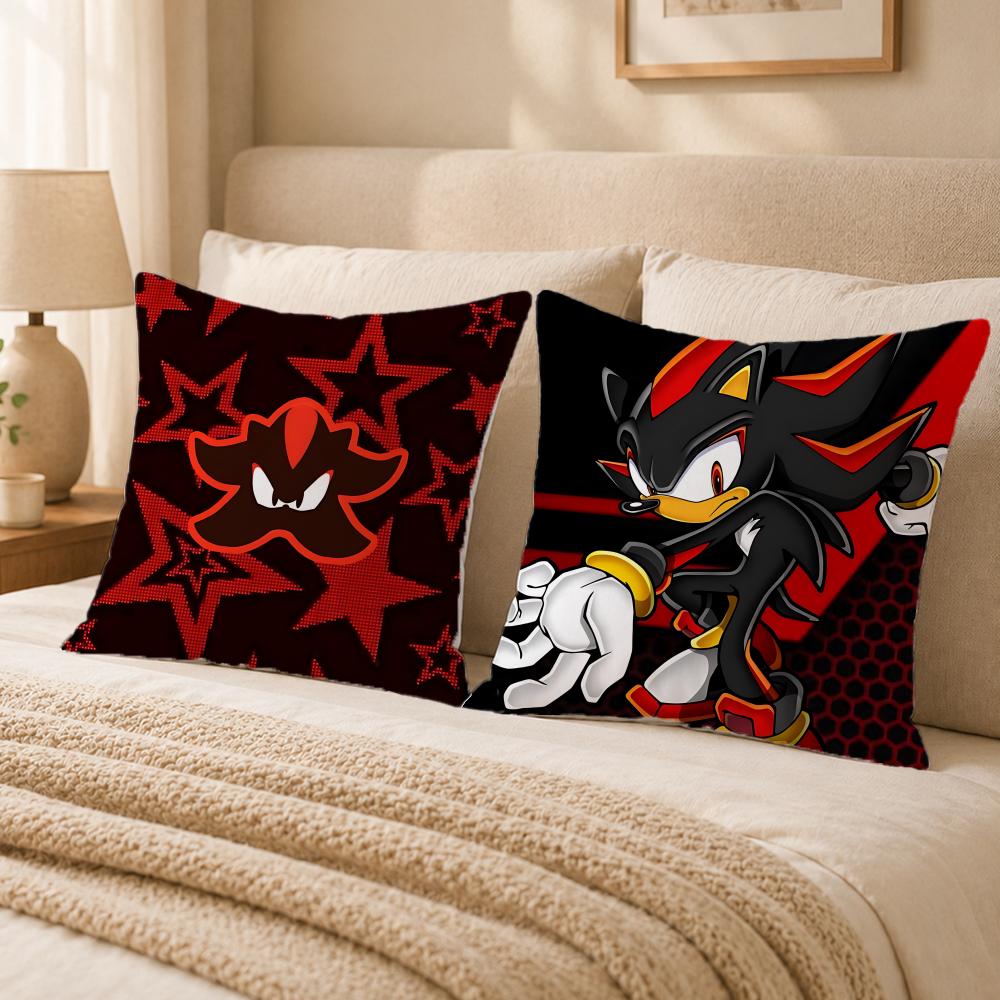 Character S-Shadow The HedgehogS Cushion Cover Double-Sided Printed Pillow Cover Hypoallergenic Dust-Mite Proof