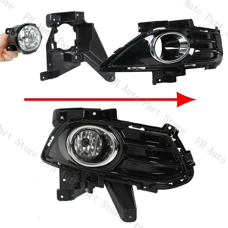 1Pair Front Bumper Fog Lamp Light Trim Cover Frame Bracket Lid Bezel Grille For Ford Fusion 2013 2014 2015 2016 Foglight Foglamp