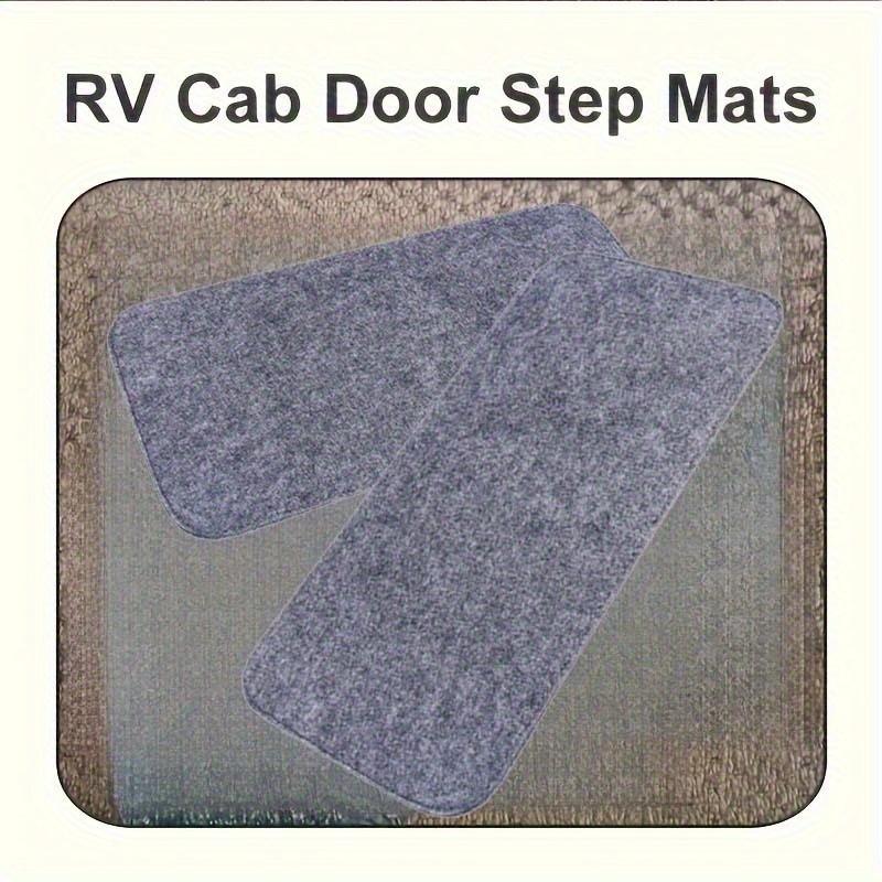 2pcs/ Pack RV Door Stop Mat Black Grey Fabric Anti-Slip Door Pads For Camper Caravan Or Motorhome Interior Accessories