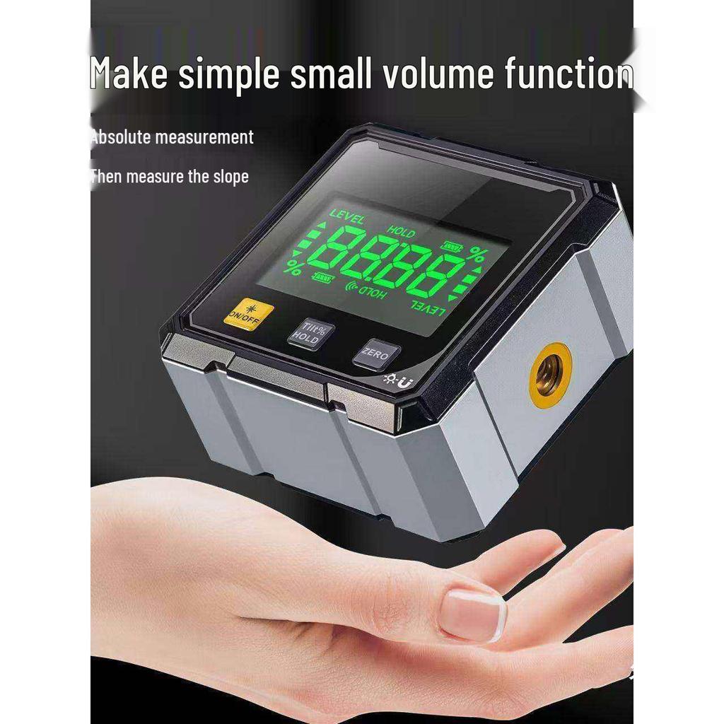 High-Precision Digital Inclinometer with Magnetic Laser Level and Multifunctional Slope Measurement