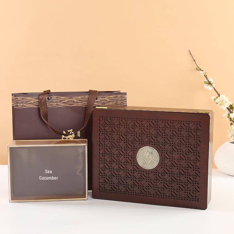 Elegante Seegurken Geschenkbox - Leicht getrocknet, Schnell einweichbar, 1 Jin & 0,5 Jin Fassungsvermögen