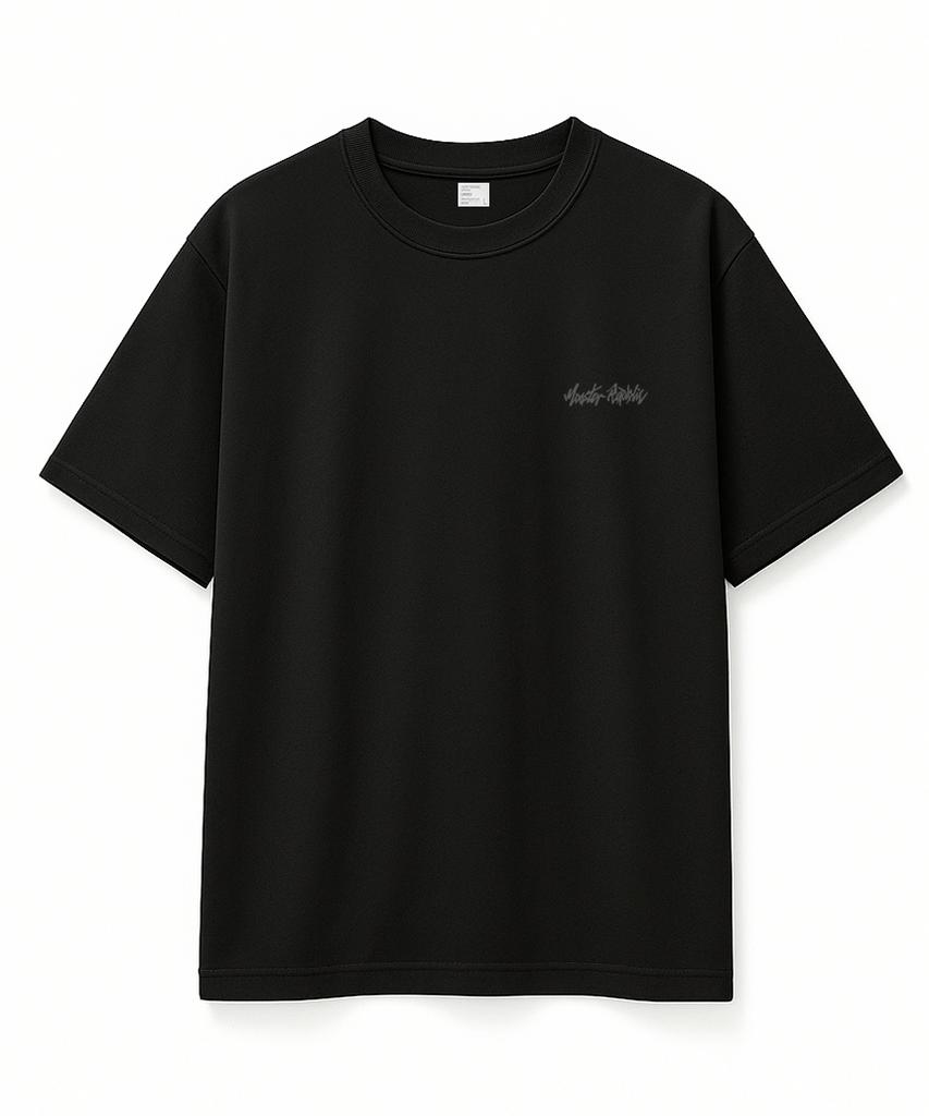 MONSTER REPUBLIC Stone Logo Indigo Blue T-Shirt Black_8116