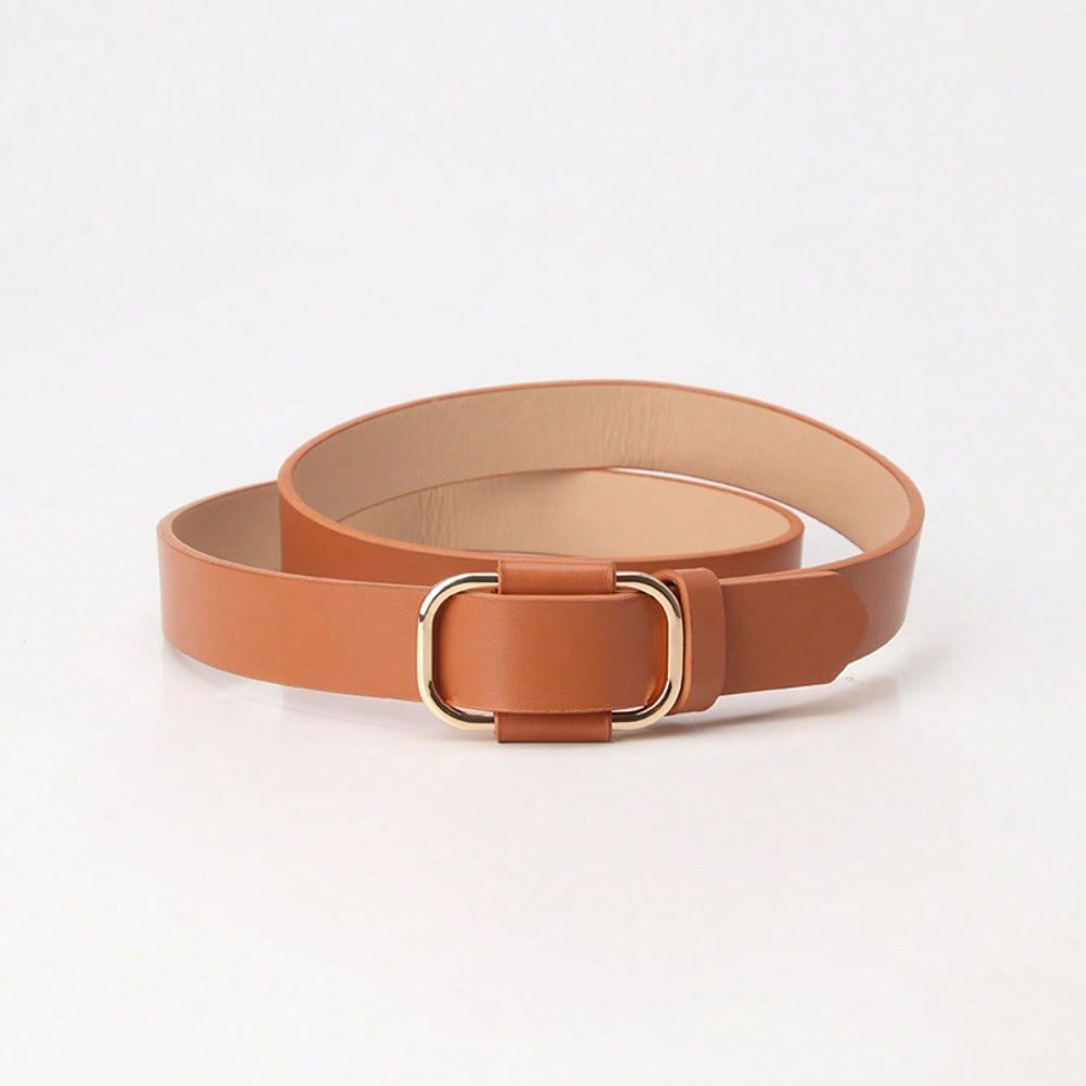 Simple Light Luxury Women's Belt Jeans Non-porous Belt Versatile Casual Pants Belt
