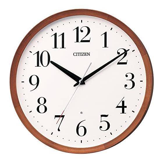

RHYTHM Citizen Wall Clock Brown Radio Clock Analog Continuous Second Hand 32x5.4cm M535 CITIZEN 8MY535-006