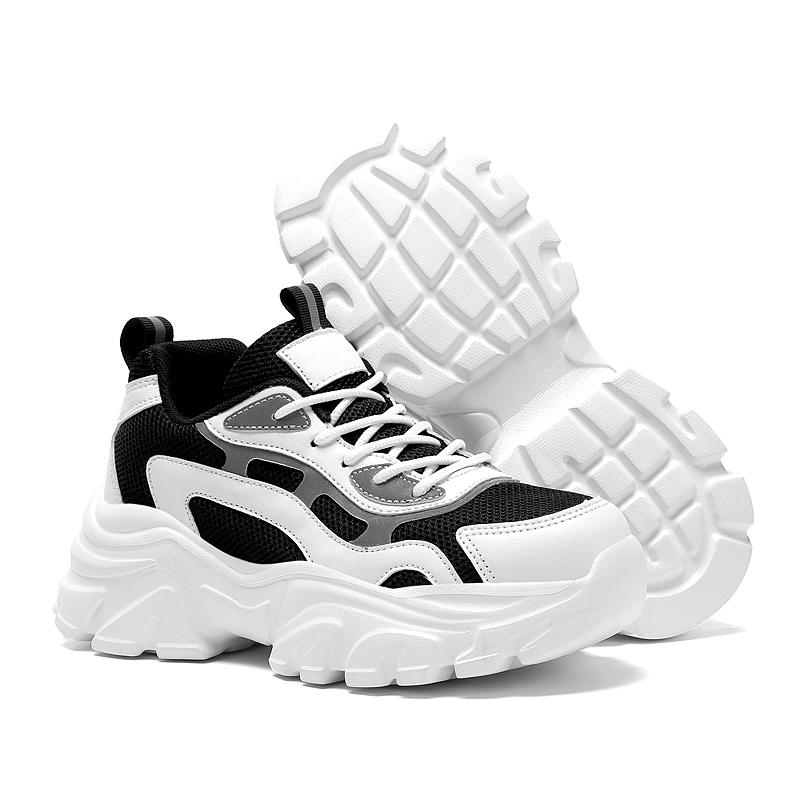 MCTIN Damen-Schuhe, klobige Schuhe, lässige Sportschuhe, dicker Boden, Plateau-Sneaker