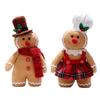 2pcs Cute Gingerbread Mans Gnome Decoration Men's And Women's Plush Set For Christmas Xmas, Indoor And Outdoor Decoration