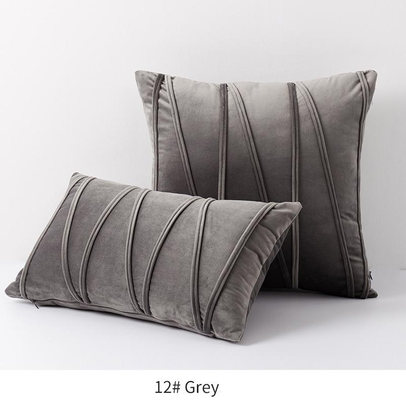 НОВЫЙ 18-дюймовый 20-дюймовый бархатный однотонный мягкий чехол для подушки наволочки для дивана домашний декор 45x45cm серый 1080₽