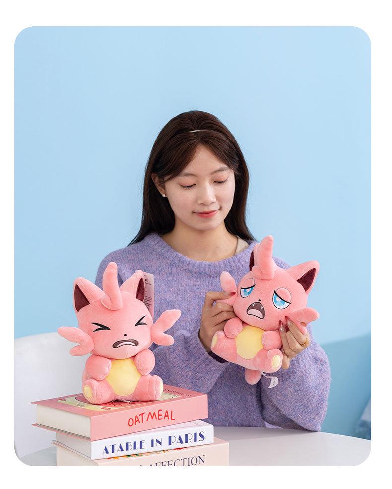 Mengshi Qi Mischief Cat Plush Toy - Anime Sad Elf Cat Doll for Kids and Girls