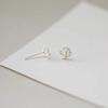 Beixi S925 Sterling Silver Mini Six-Pointed Star Stud Earrings for Women - Elegant and Simple.