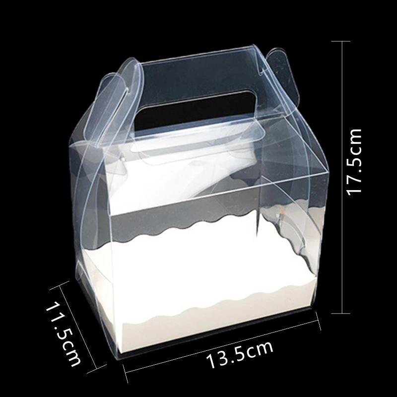 5pcs Swiss Roll Cake Box Packaging Beard Transparent Hand Towel Roll Mousse Wholesale Birthday Wedding Handmade Gift