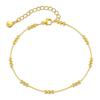 Women 18k Gold Plated Minimalist Gold Bead Thin Chain Anklet