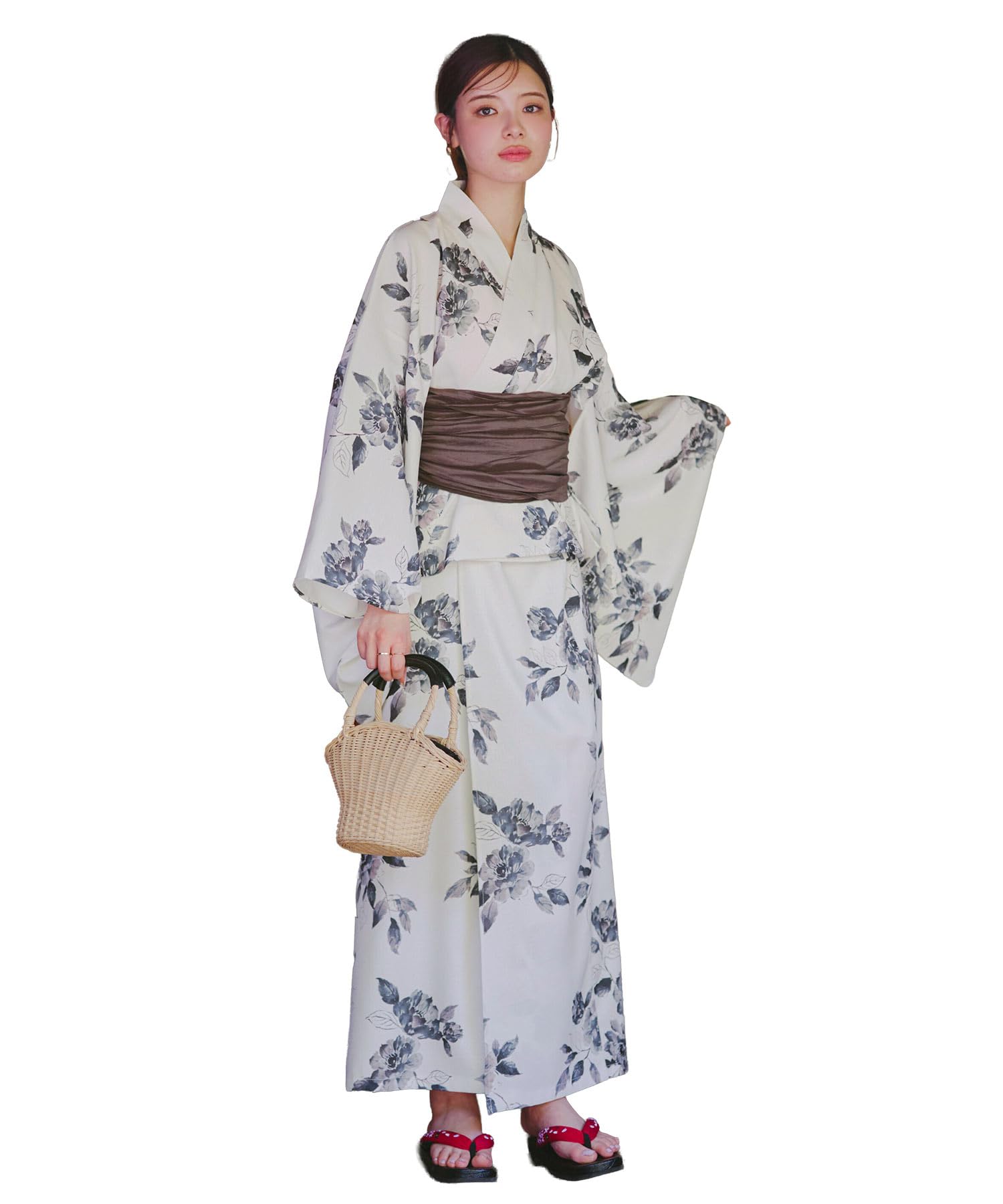 

Kobe Lettuce Юката Легкий Идеально для и Включает Оби Маленький Запахивающийся Акварельный Принт Женский Цельный Комплект, Раздельный, Удобный, Носить, Фейерверки,