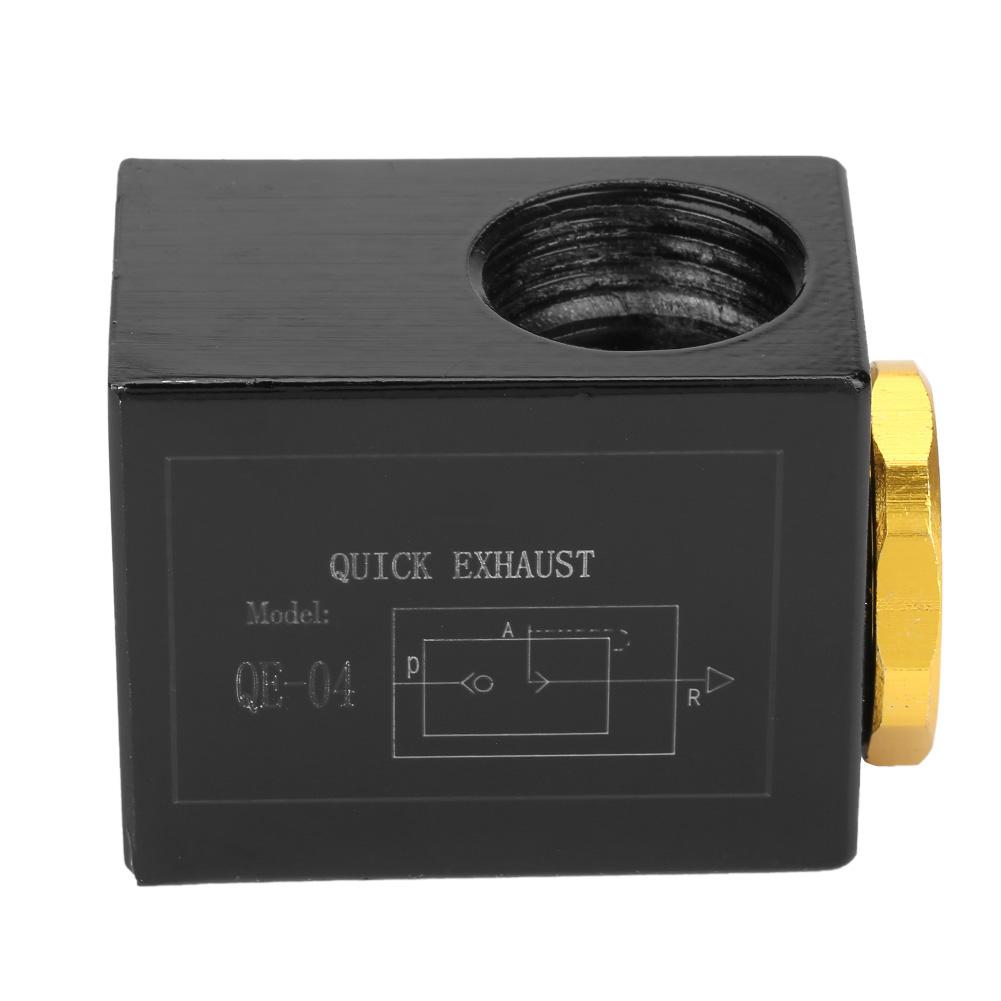 Pneumatic 3 8  1 2  Inlet Port Air Quick Exhaust Valve Aluminum Alloy (QE 04 G1 2 )