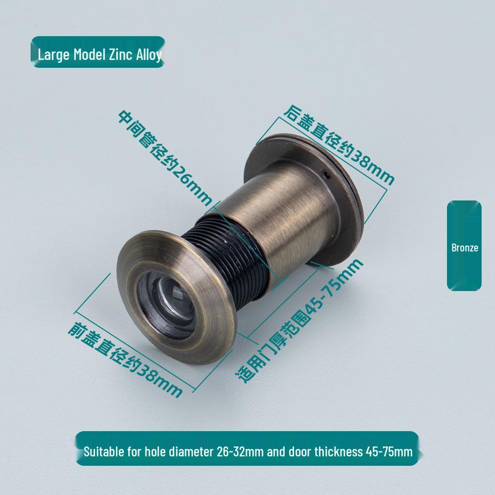 Universal Anti-Theft Peephole: Adjustable Door Viewer for Hotels/Guesthouses, Interior To Exterior View, Anti-Pry Design.