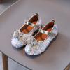Princess Girls Sequins Bling Leather Shoes Lightweight Butterfly Rhinestone Boutique Party Dance Flats Toddler Baby Dress Shoes