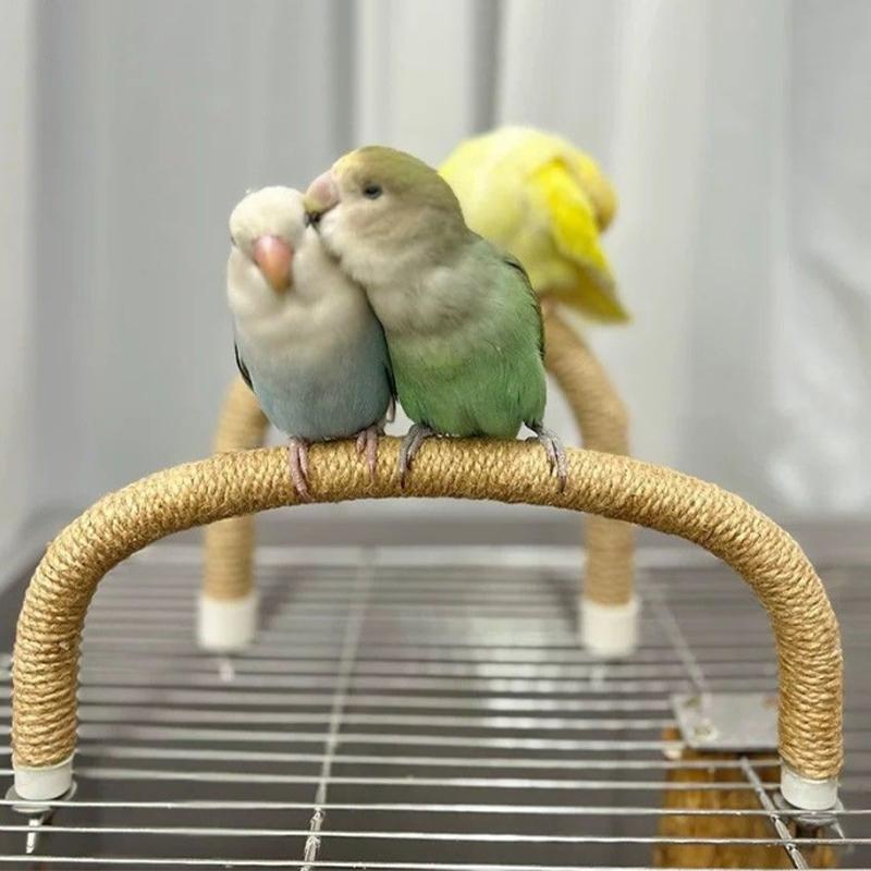 Leinenseil DIY Biegsame Sitzstange für Vögel Rutschfester Bequemer Griff Saugnapf Vogel Kletterseil Stabil Langlebig Vogelbedarf
