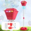 Macchina Bolle per Bambini Generatore Automatico di Bolle a Bottone Singolo Luci LED Colorate e Musica Lampada da Strada Creativa Giocattolo a Bolle per Feste all'Aperto E