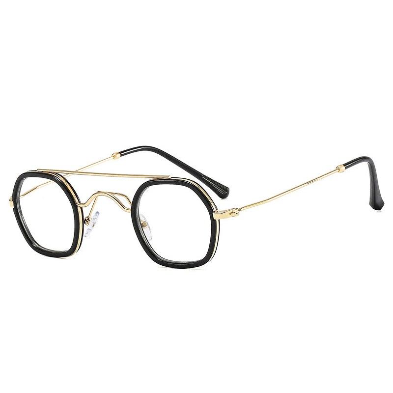 SHAUNA Retro Double Bridges Polygon Square Sunglasses Women Fashion Clear Ocean Gradient Lens Shades UV400 Men Punk Sun Glasses