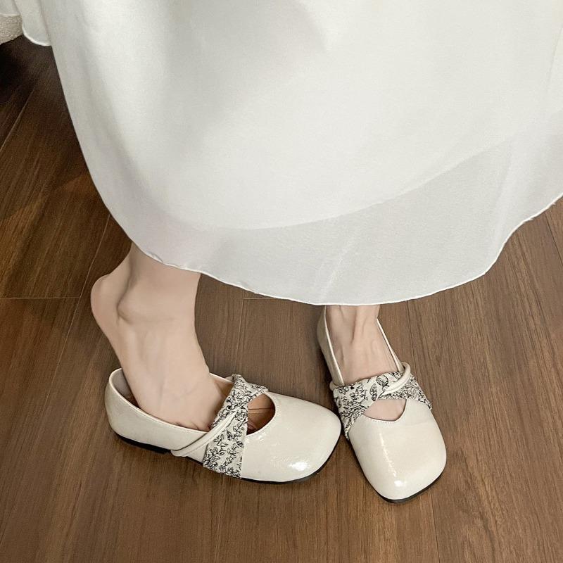 

Soft-soled Round-toe Single Shoes Women s Flat Shoes Bean Shoes 35 абрикосовий