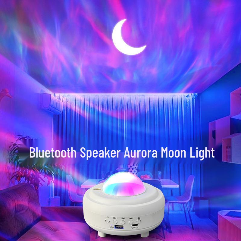 

Проектор Звездного Неба с Bluetooth-колонкой - Лазерные Звезды для Комнаты и Подарок Aurora Atmosphere - White