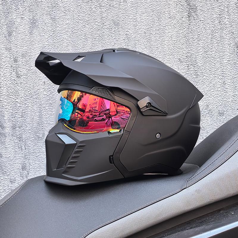 NEW ORZ-GB3 High-quality Retro Motorcycle Helmet Modular Multifunctional Combination Full Helmet Approved Personalized Warrior