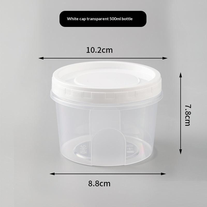 4 Pcs Round Food Fresh Keeping Box Kitchen Refrigerator Storage Container Fruits Snacks Sealed Jar Microwave Heating