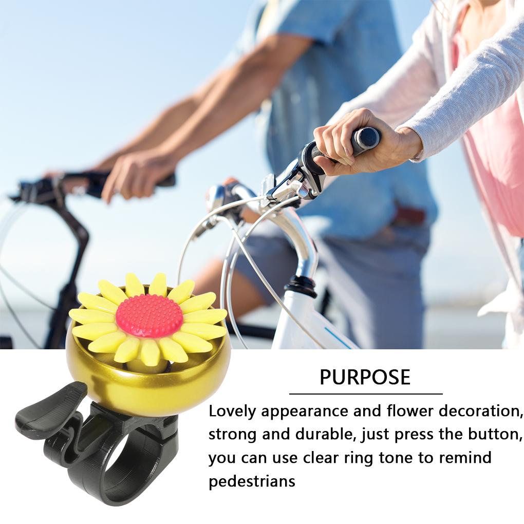 Multi-color Kids Bicycle Bell Daisy Flower Horns Bike Children Cycling Ring Alarm For Safety Cycling Handlebars Bike Accessory