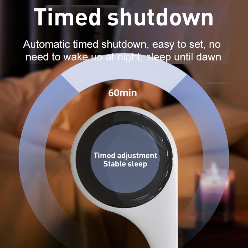 Under Pillow Bone Conduction Bluetooth Speaker White Noise Sleep Aid Music Box with LED Display Support TF Card Timed Shutdown