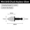 Mini Keyless Chuck Quick Change Electric Drill Bits Collet Converter Extension Screwdriver Chucks Adapter Fixture 1/4" Hex Shank