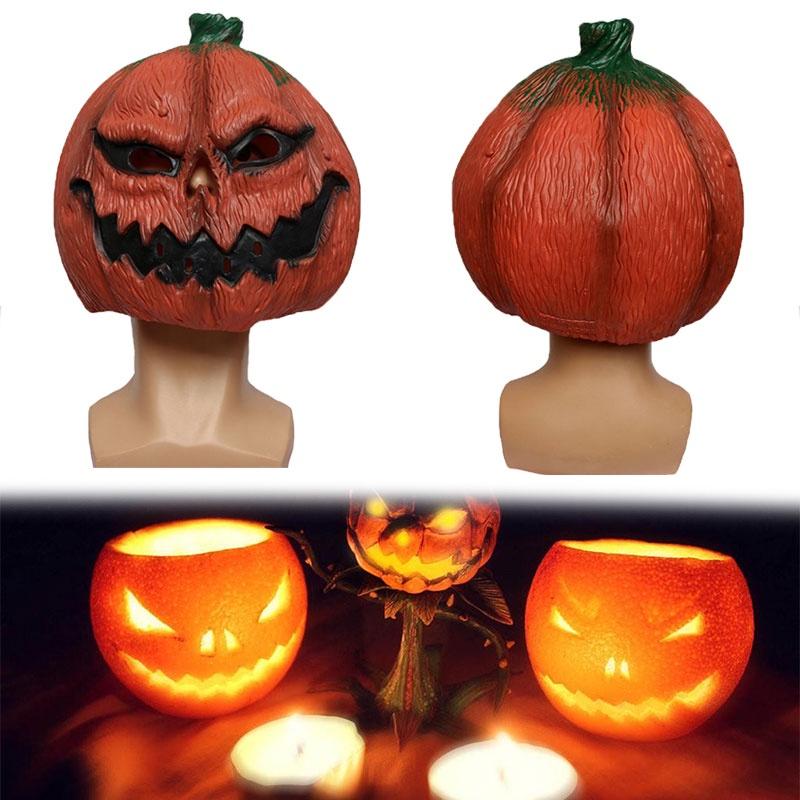 Horrifying Pumpkin Evil Mask Halloween Easter Thanksgiving Parties Cosplay Props