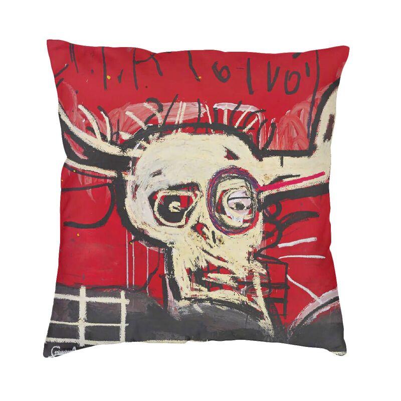 Basquiats New York Street Graffiti Cushion Cover 60x60cm Polyester Throw Pillow Case for Sofa Square Pillowcase Home Decorative