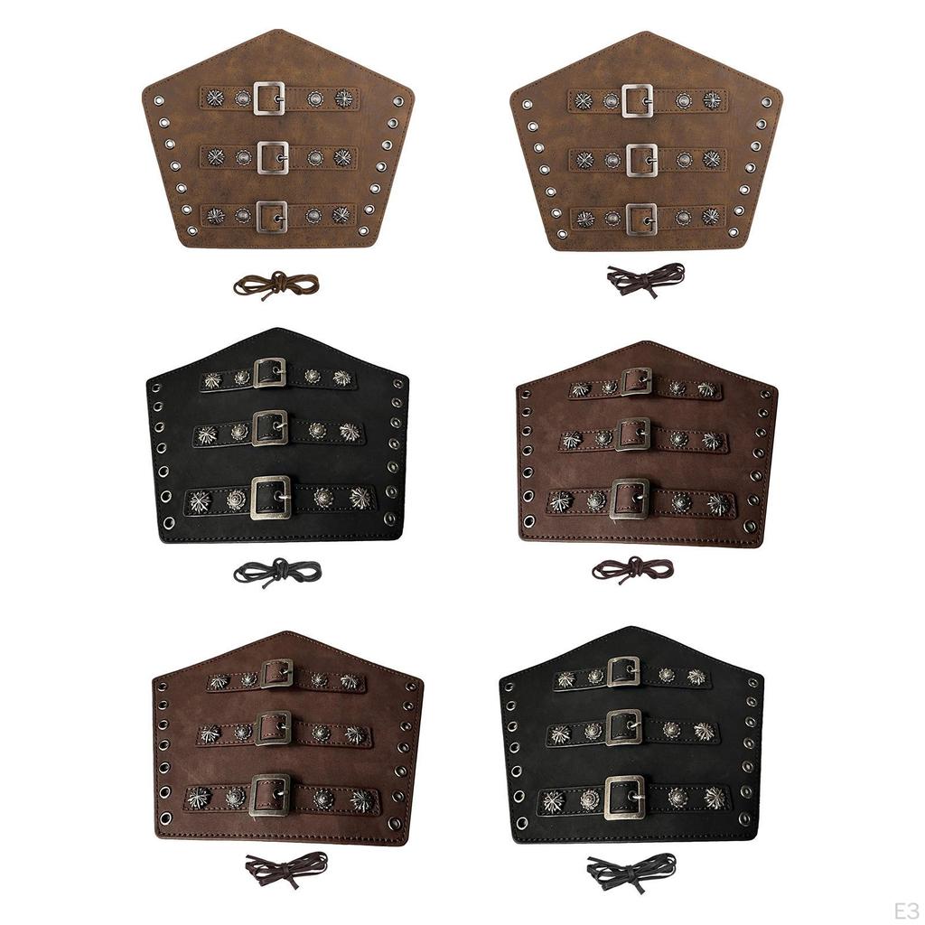 Kožené nákrčníky PU Nákrčník Steampunk Rytíř Role Play Kostým Rekvizity Nákrčník Středověké nárameníky