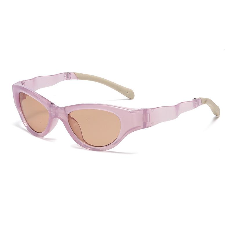 

Fashion Y2K Wavy-Leg Foldable Sunglasses for Women Trendy Street Style Cat-Eye Outdoor Sports UV400 Shades Eyewear Men Goggles