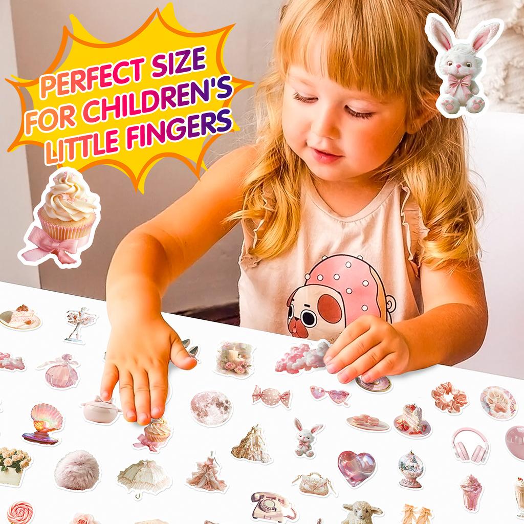 50Pcs/Set Pink Ballet Girls Styles Series 02 Stickers DIY Fashion Waterproof Doodle Decals Stickers
