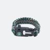 5 In 1 Paracord Outdoor Survival Bracelet Multi-Function Camping Rescue Bangles Compass Fire Rod Whistle Paracord Scraper