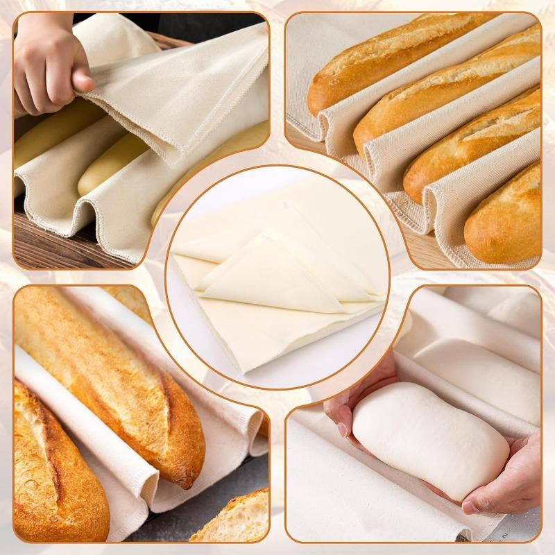S/M/L Dough Fermented Cotton Cloth Kitchen Dining Bakers Pans Dough Couche Pastry Proofing Cloth Baking French Bread Bakers Tool