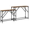 Console Table 2 pcs Reclaimed Wood Look 100 x 28 x 75 cm Engineered Wood