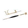 Yibuy 4-Piece Violin Soundpost S-Style Column Hook Installation and Repair Tool Set for String Instrument Makers - Black & Gold