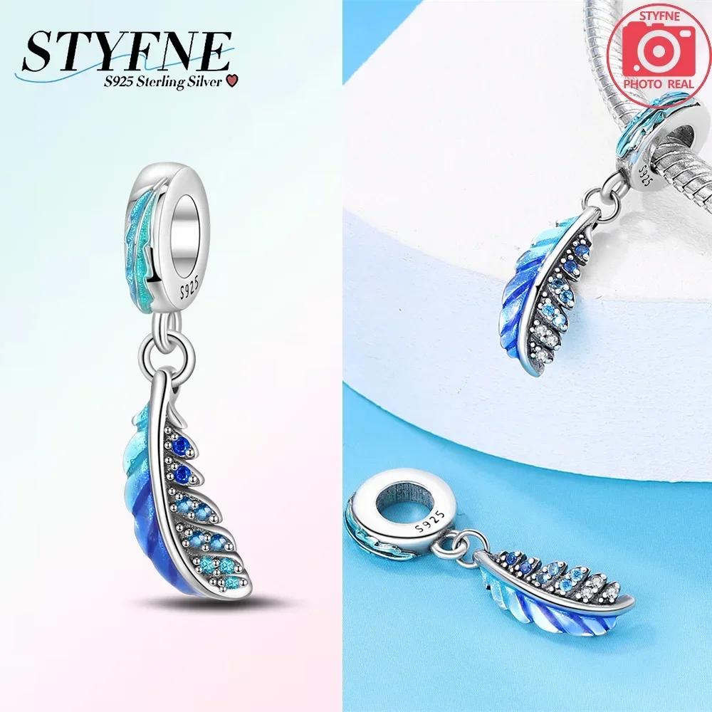 Elegant Colorful Wing Mask Leaves Feathers Pink Angel Original Beads Fit Bracelet Copper Women Diy Birthday Gift Accessory